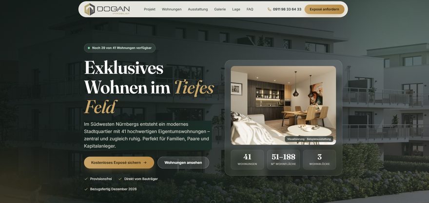 Neue Website von Dogan Immobilien